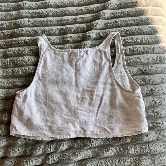 Reformation 100% Linen Cream Tank Top - Picture 4 of 5